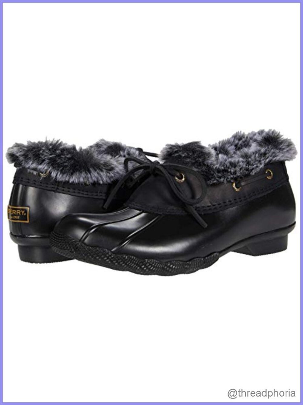 Waterproof Duck Boot Ankle Rain Boot Rubber Faux Fur Lined